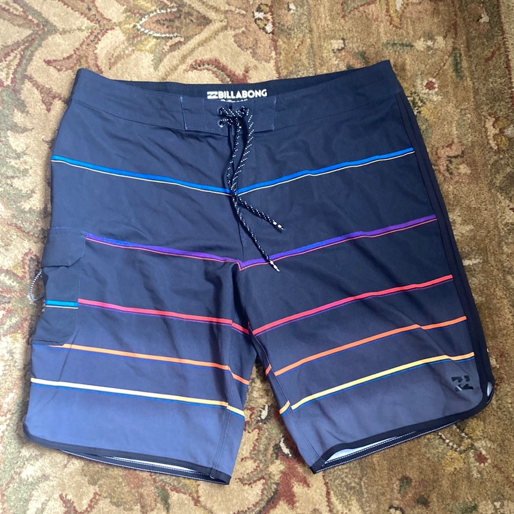 Billabong Men's Bordshort Multicolor Striped Platinum X73